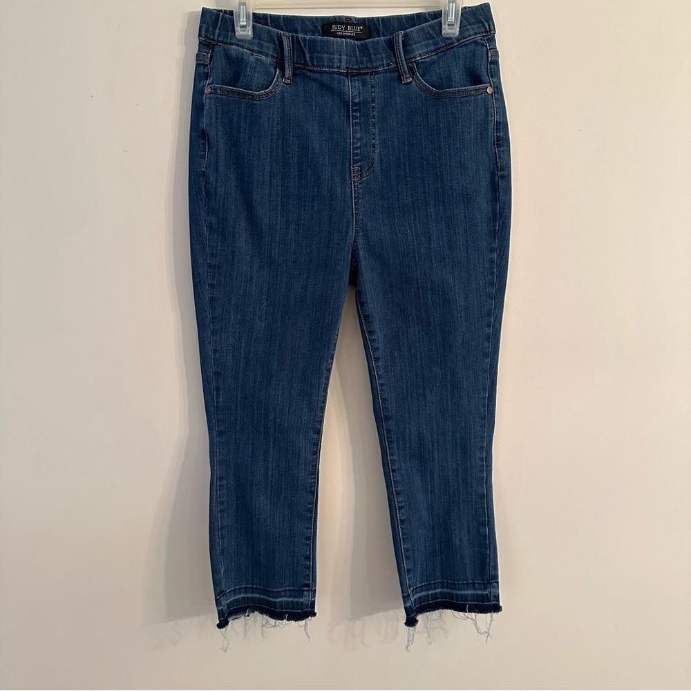 Judy Blue Dark Blue Ankle Crop Skinny Jeans